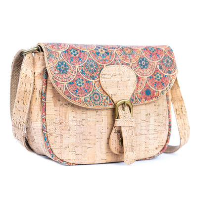 Flash Sale-Floral Printed Cork Crossbody Bag for Women BAGF-091