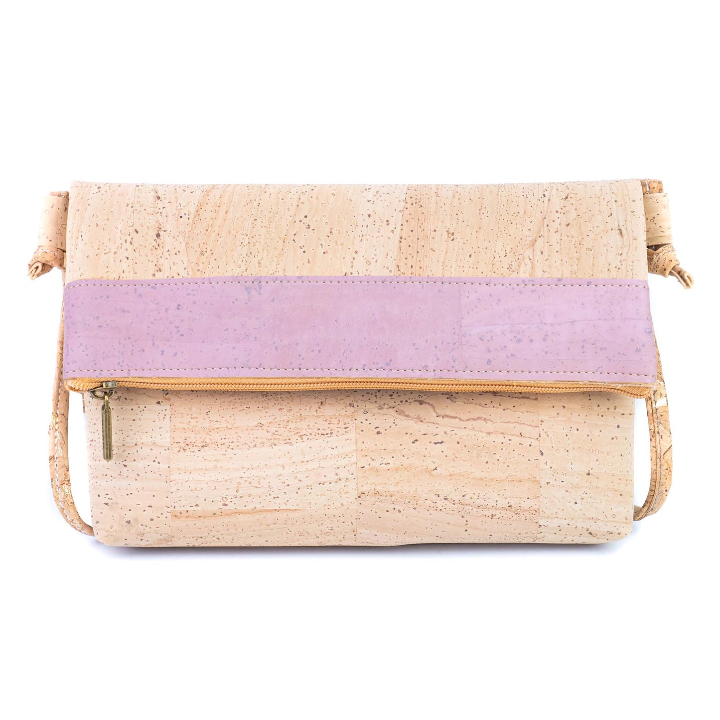 Cork Crossbody Bag with Zipper - Vegan Shoulder Bag BAGP-355