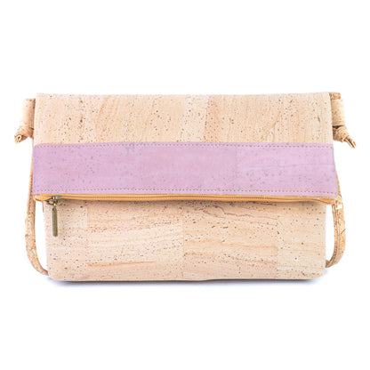 Cork Crossbody Bag with Zipper - Vegan Shoulder Bag BAGP-355