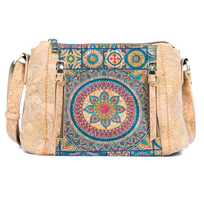 Cork Crossbody Bag – Colorful Tile Pattern BAGD-608