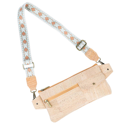 Cork Belt Bag with Interchangeable Strap - Vegan Leather Fanny Pack BAGP350A