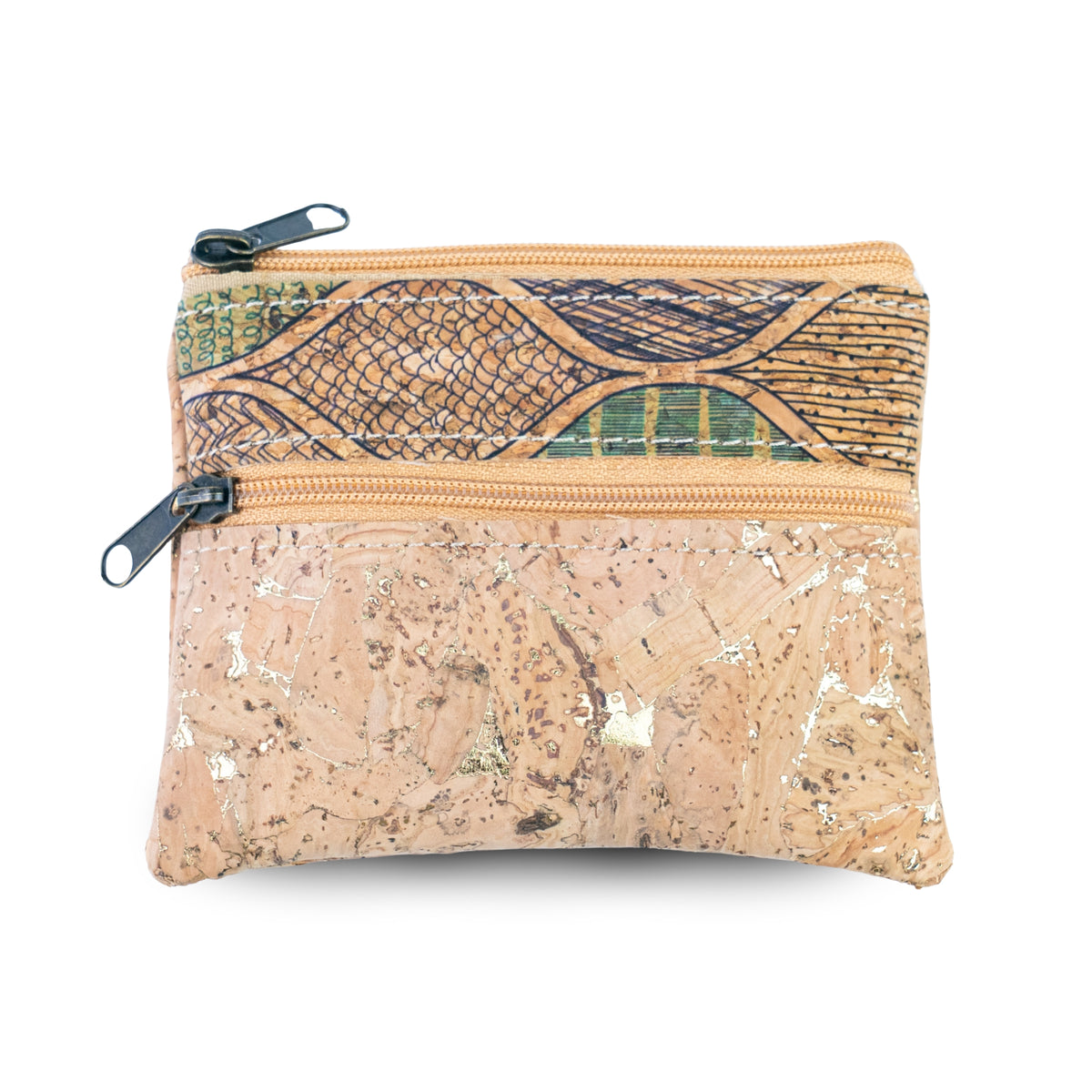 Lisbon Cork Coin Purse with Two Zip Pockets – Pack of 5 | BAGP-289C