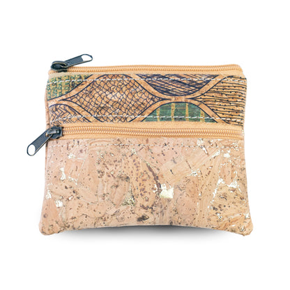 Lisbon Cork Coin Purse with Two Zip Pockets – Pack of 5 | BAGP-289C