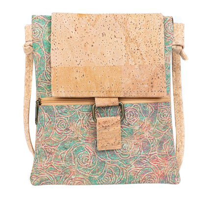 Cork Crossbody Bag - Vegan Fold-Over Messenger Bag BAGP-346