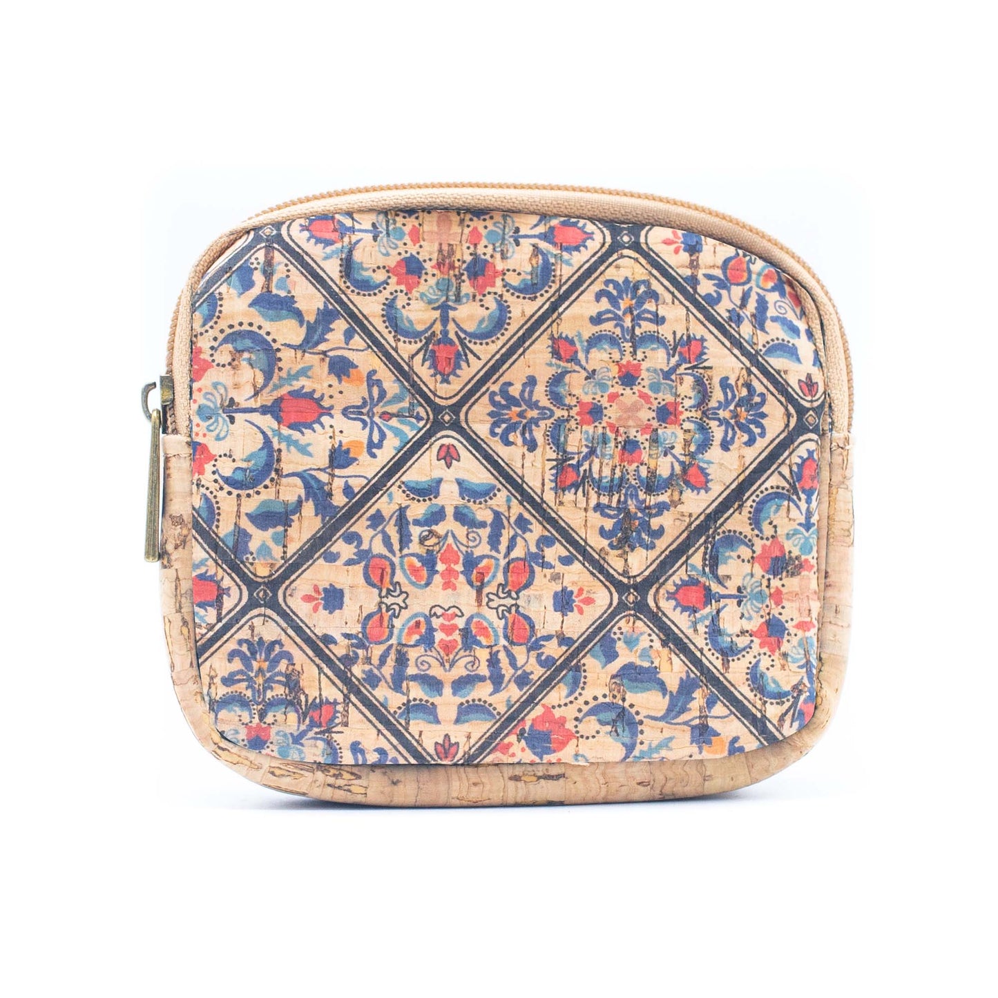 Cork coin purse cube pattern wallet BAGF-002-MIX-8 RANDOM