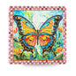 Embossed Ceramic Tile Coasters with Cork Backing – Butterfly Design L-1136-12 (12units)