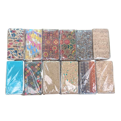 Natural cork with flower pattern zipper women wallet BAGD-589（12units）