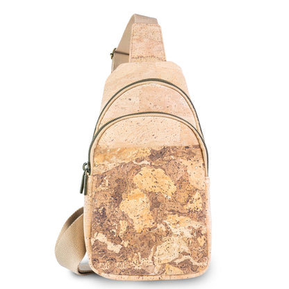 Cork Sling Bag — Unisex Crossbody Bag in Natural Cork | Vegan & Eco-Friendly BAG-2399