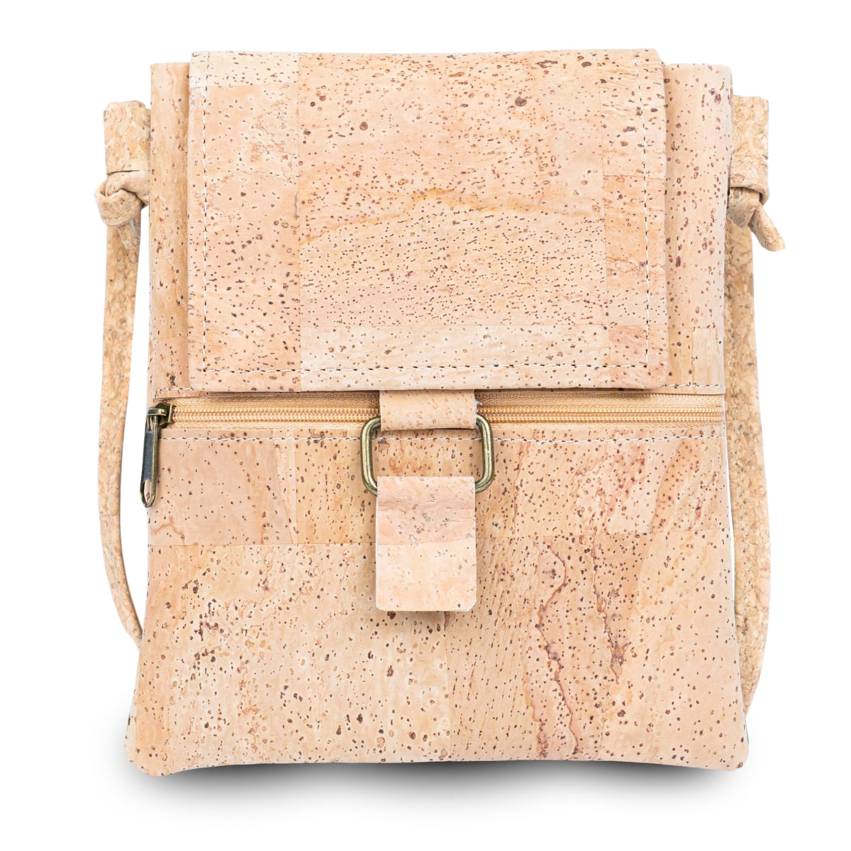 Cork Crossbody Bag - Vegan Fold-Over Messenger Bag BAGP-346