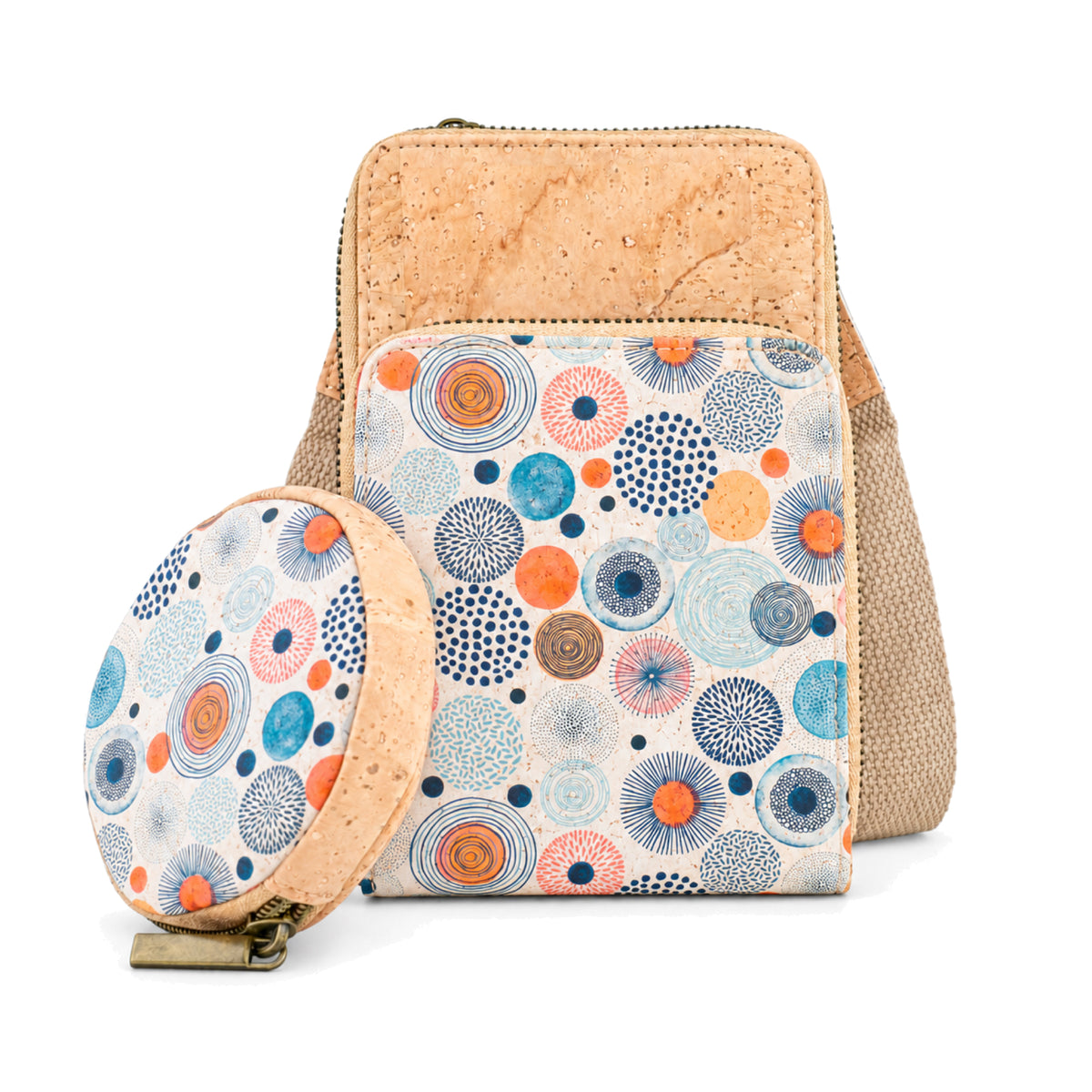 Cork Bloom Crossbody Phone Bag & Coin Purse — BAG-2411