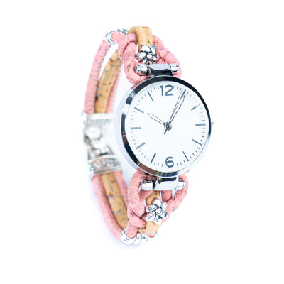 Natural Colored Cork Threads and Alloy accessories Handmade DIY Ladies Fashion Watch WA-463