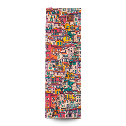 Cork Wine Gift Box | Boho Tile Print, Hexagonal Flip-Top & Cork Interior — L-1190