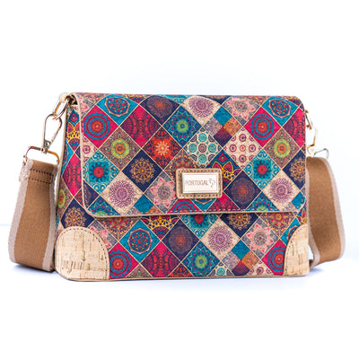 Elegant Printed Cork Crossbody Bag for Women BAGD-587