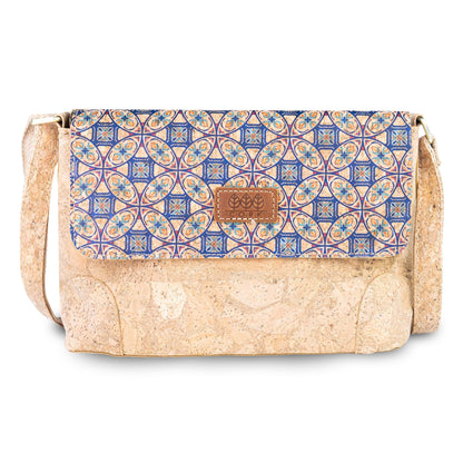Printed Cork Crossbody Bag with Adjustable Strap BAGD-666
