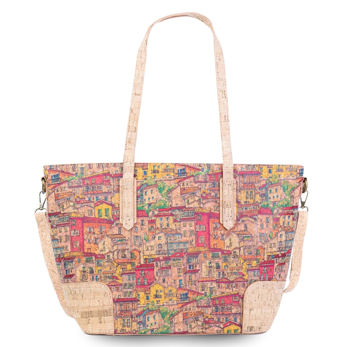 Printed Cork Tote & Crossbody Bag — BAGD-631