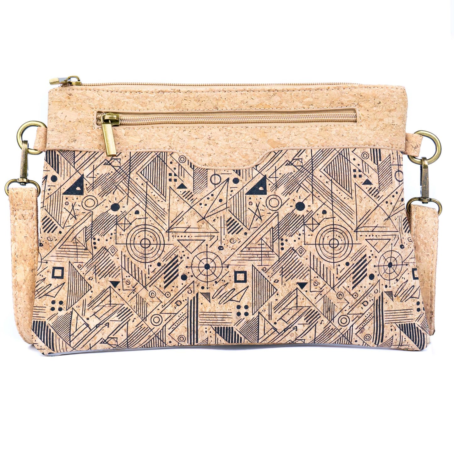 Printed Natural Cork Crossbody Bag & Clutch BAG-2396