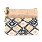 Double Zipper Cork Coin Purse – Floral Print BAG-2375