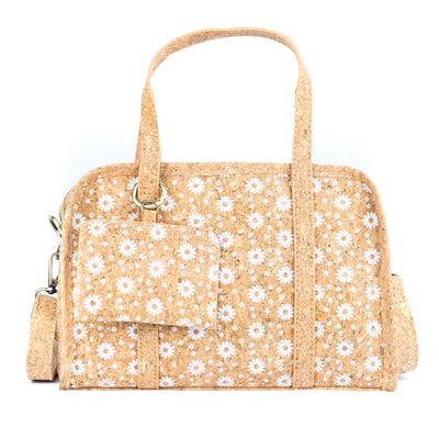 Cork Handbag – Floral & Mosaic Design, Eco-Friendly Elegance BAGD-342
