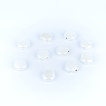 10 Pcs for 10mm flat leather, Flat Ceramic Slider Bead for 10mm Cork Cord    D-5-5-272