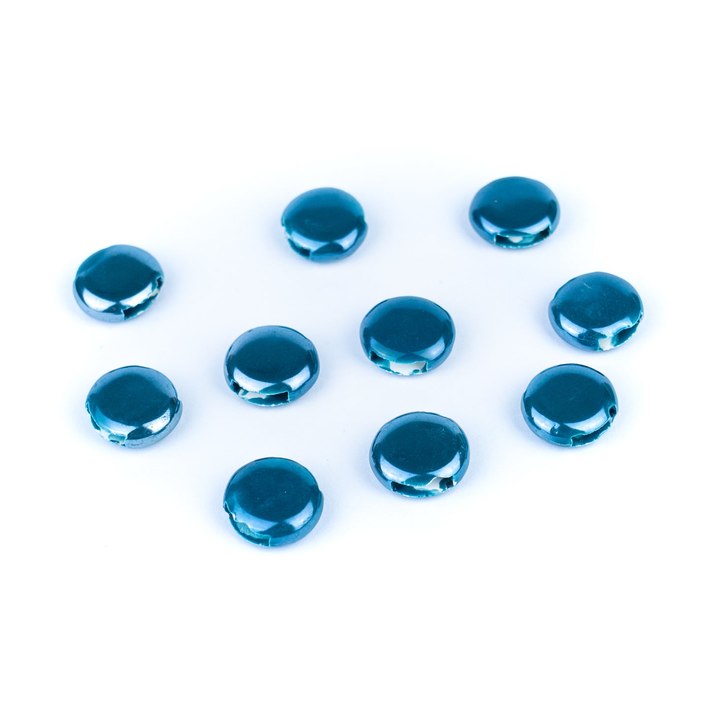 10 Pcs for 10mm flat leather, Flat Ceramic Slider Bead for 10mm Cork Cord    D-5-5-272