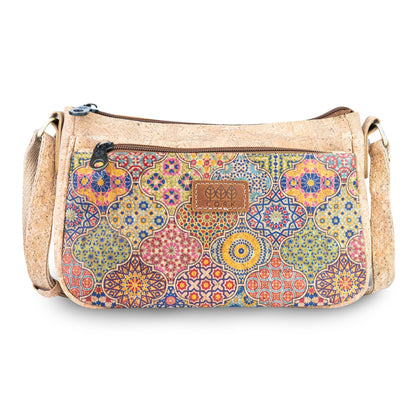 Cork Crossbody Bag with Front Zip Pocket – Adjustable Strap BAGD-653