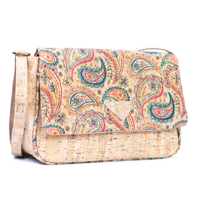 Vibrant Cork Crossbody Bag – Floral & Mosaic Delight BAGF-090