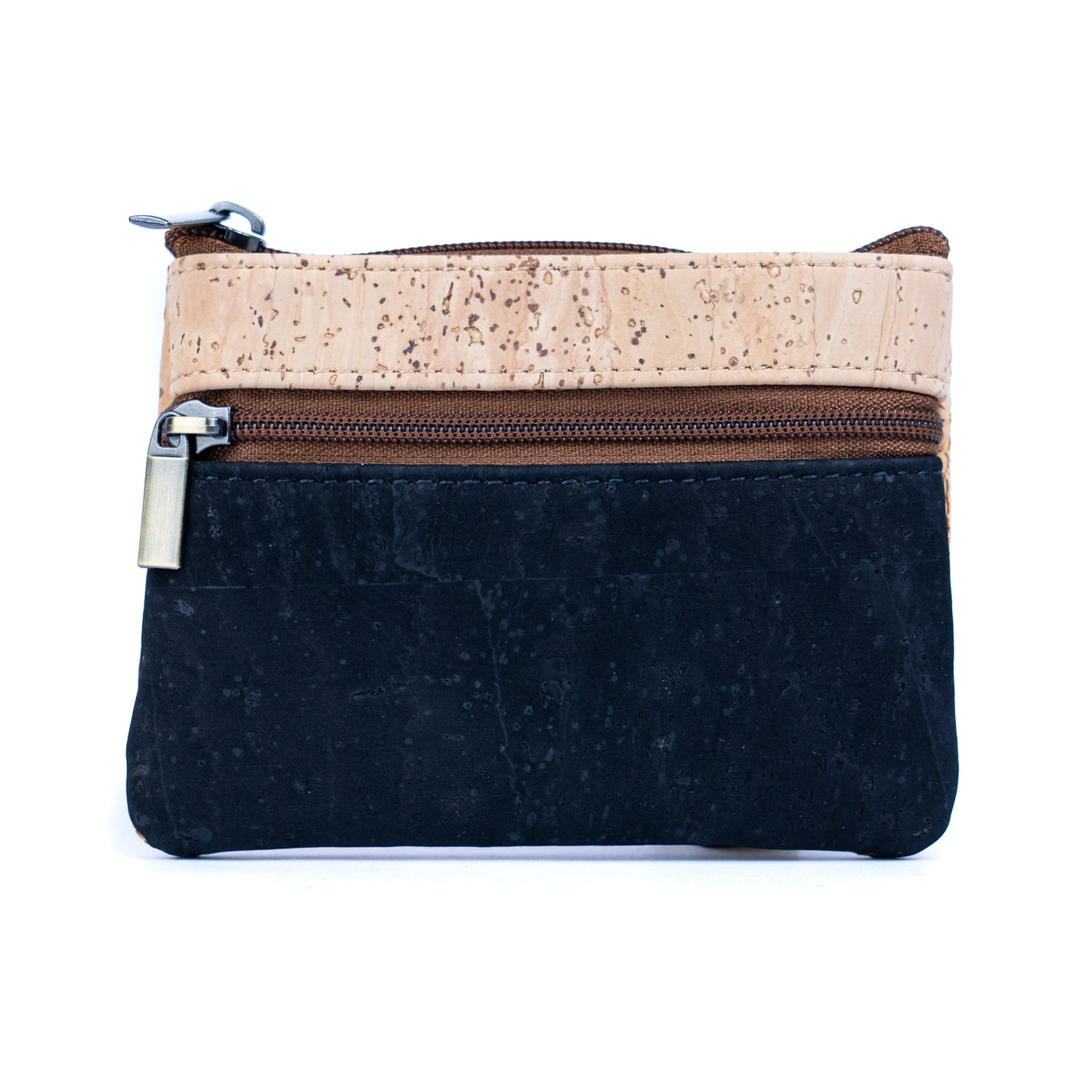 Minimalist Cork Coin Purse with Dual Zippers BAG-2354