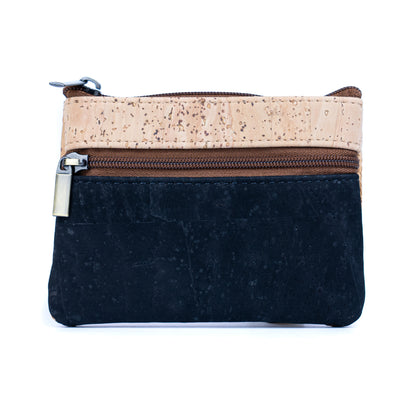 Minimalist Cork Coin Purse with Dual Zippers BAG-2354