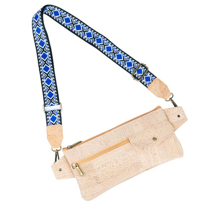Cork Belt Bag with Interchangeable Strap - Vegan Leather Fanny Pack BAGP350A