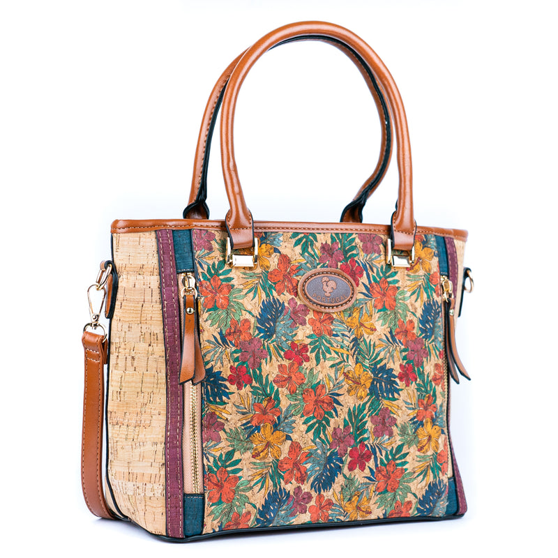 Printed Cork Women’s Handbag with Adjustable Strap BAGD-578