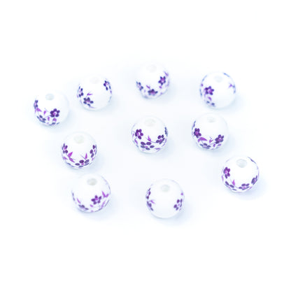 10pcs 2mm round leather Antique ceramic beads  jewelry supplies jewelry finding D-5-2-5（big）