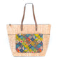 Natural Cork and Printed Cork Blend Ladies' Tote Bag with PU Handles BAG-2334