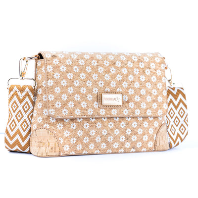 Elegant Printed Cork Crossbody Bag for Women BAGD-587