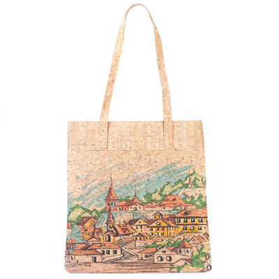 Flash Sale Mandala Print Cork Women's Tote Shopping Bag