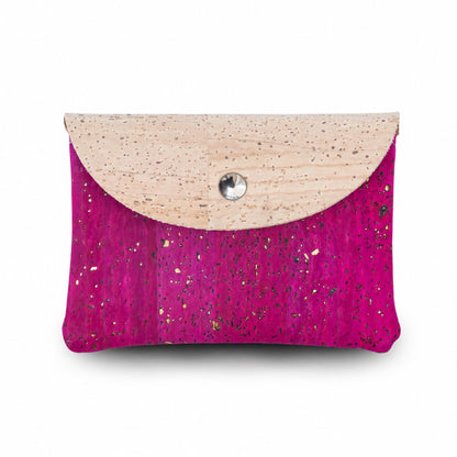 5pcs Natural Cork Coin Purses with Snap Closure BAGP-384