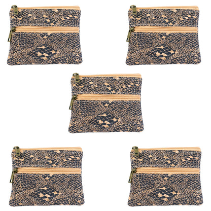 Dual Zip Cork Coin Purse BAGP-309(5units)