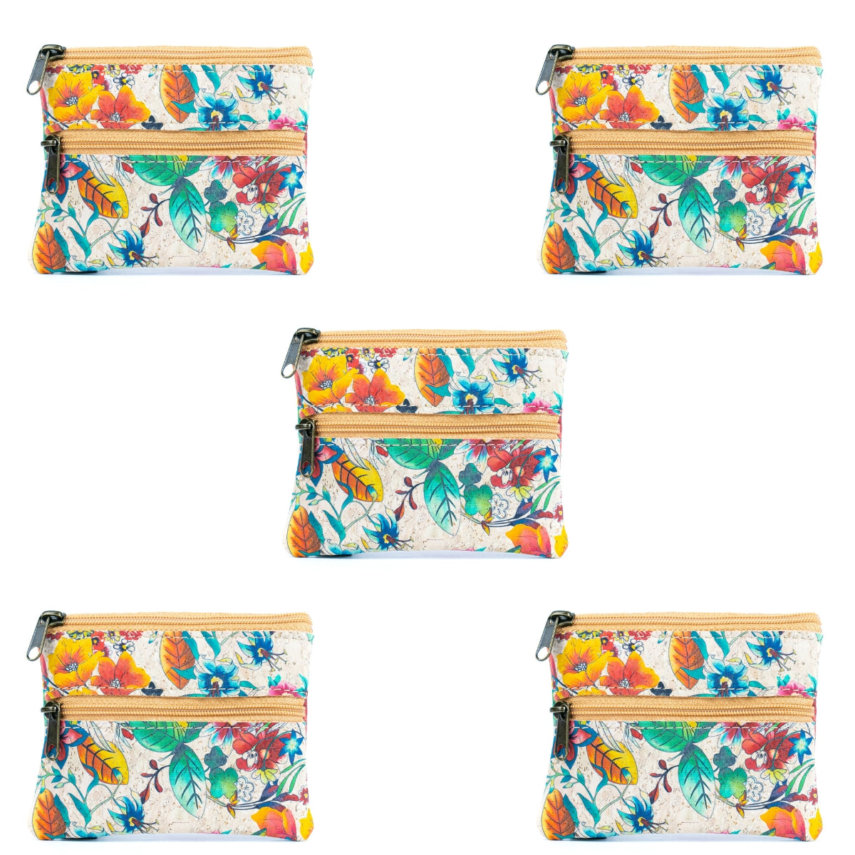 Eco-Friendly Cork Coin Purse with Dual Zippers BAGP-332(5units)