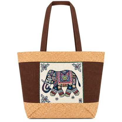 Cork Story Animal Motif Tote Bag — BAG-2413