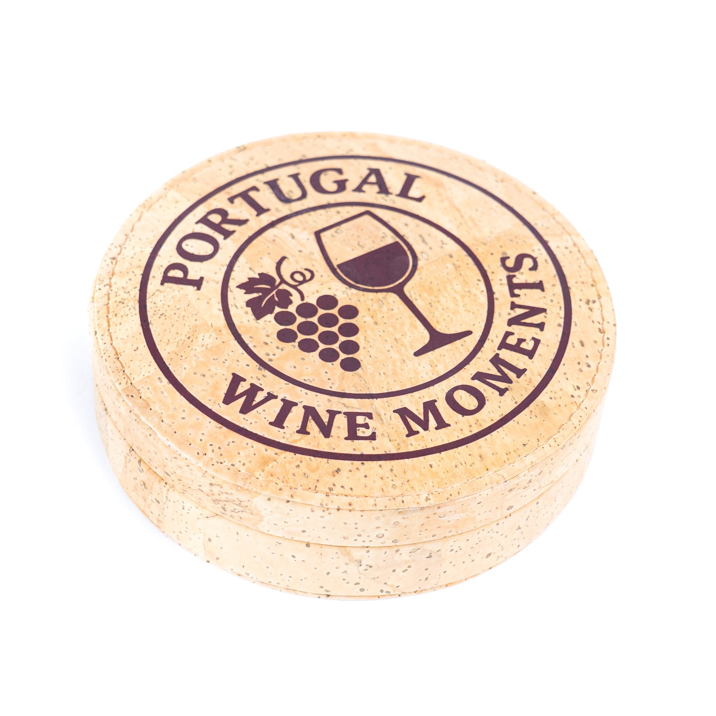 Cork Wine Accessory Gift Set – 4-Piece in Natural Cork Box L-1156