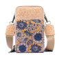 Natural Cork Women's Crossbody Phone Bag with Triple Zipper Design BAG-2311