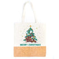 Tote Bag - Cotton and Cork Combination with Christmas and Other Designs BAGD-525