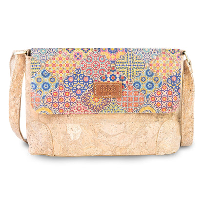 Printed Cork Crossbody Bag with Adjustable Strap BAGD-666