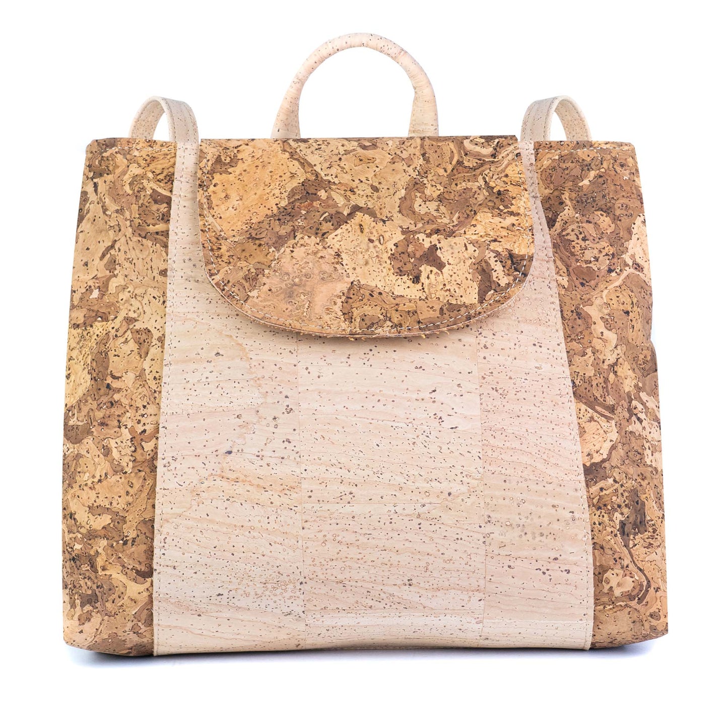 Vegan Cork Backpack with Flap Closure
