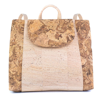 Vegan Cork Backpack with Flap Closure