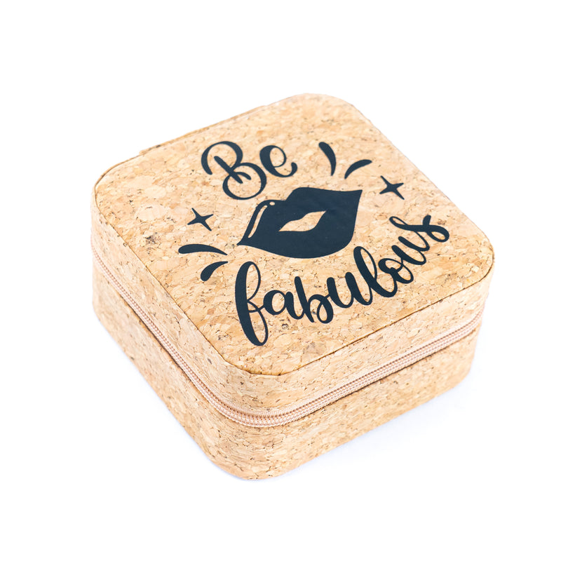 Natural Cork Jewelry Storage Box L-1158