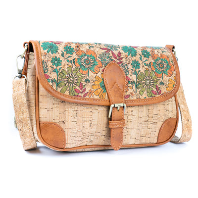 Printed Cork & PU Women's Crossbody Bag BAGD-572