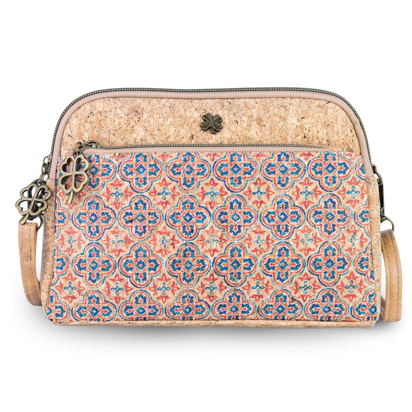 Cork Crossbody Bag — Double Zip BAGD-647