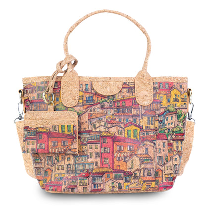 Cork Handbag & Crossbody with Detachable Card Holder — BAGD-627