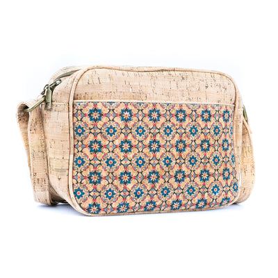 Floral & Mosaic Cork Crossbody Bag – Lightweight, Vegan & Stylish BAGD-564