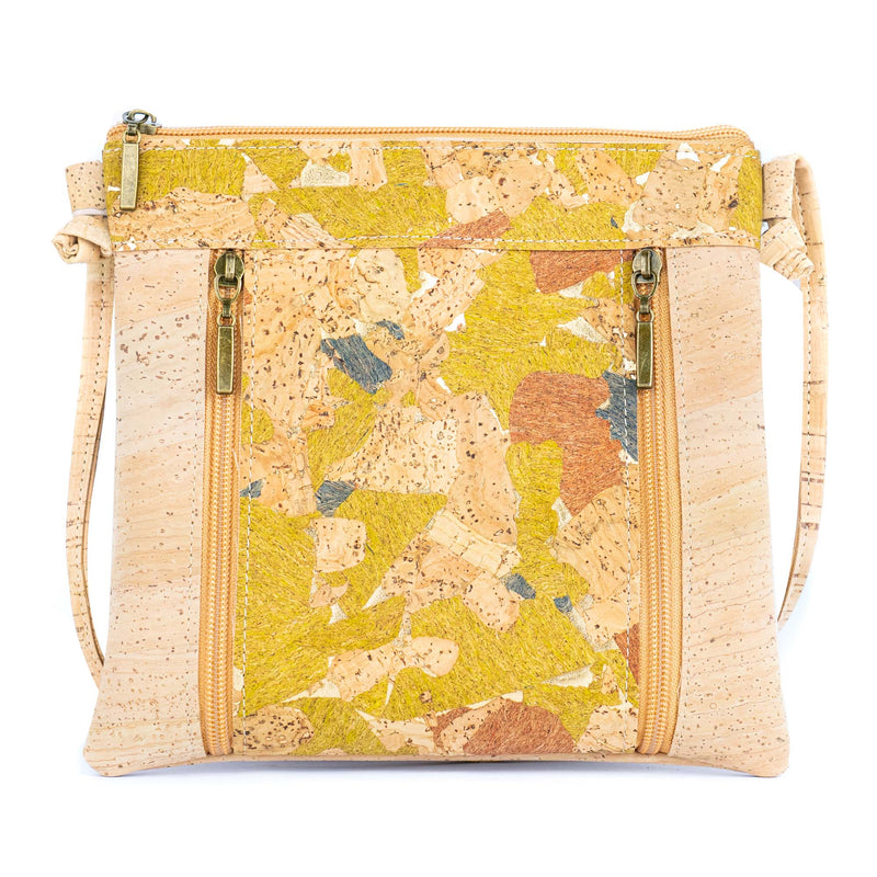 Cork Crossbody Bag with Dual Front Zippers BAGP-319
